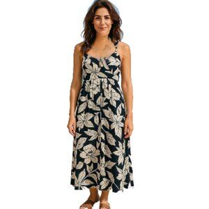Maxi dress NEW silk blend floral Lined size 2 Racerback White House Black Market